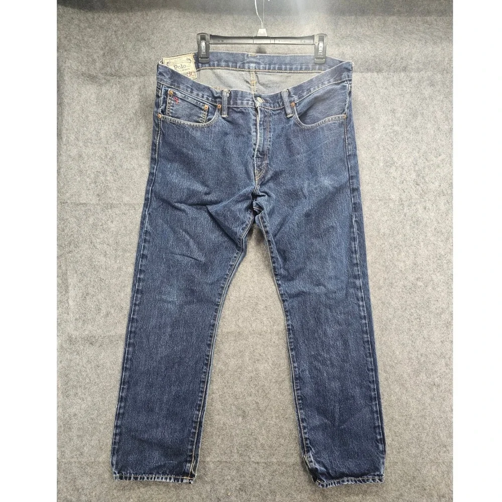 Polo Ralph Lauren Authentic Dungarees Mens 36x30 Blue Straight Leg Denim Jeans
